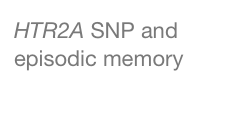 HTR2A SNP and episodic memory